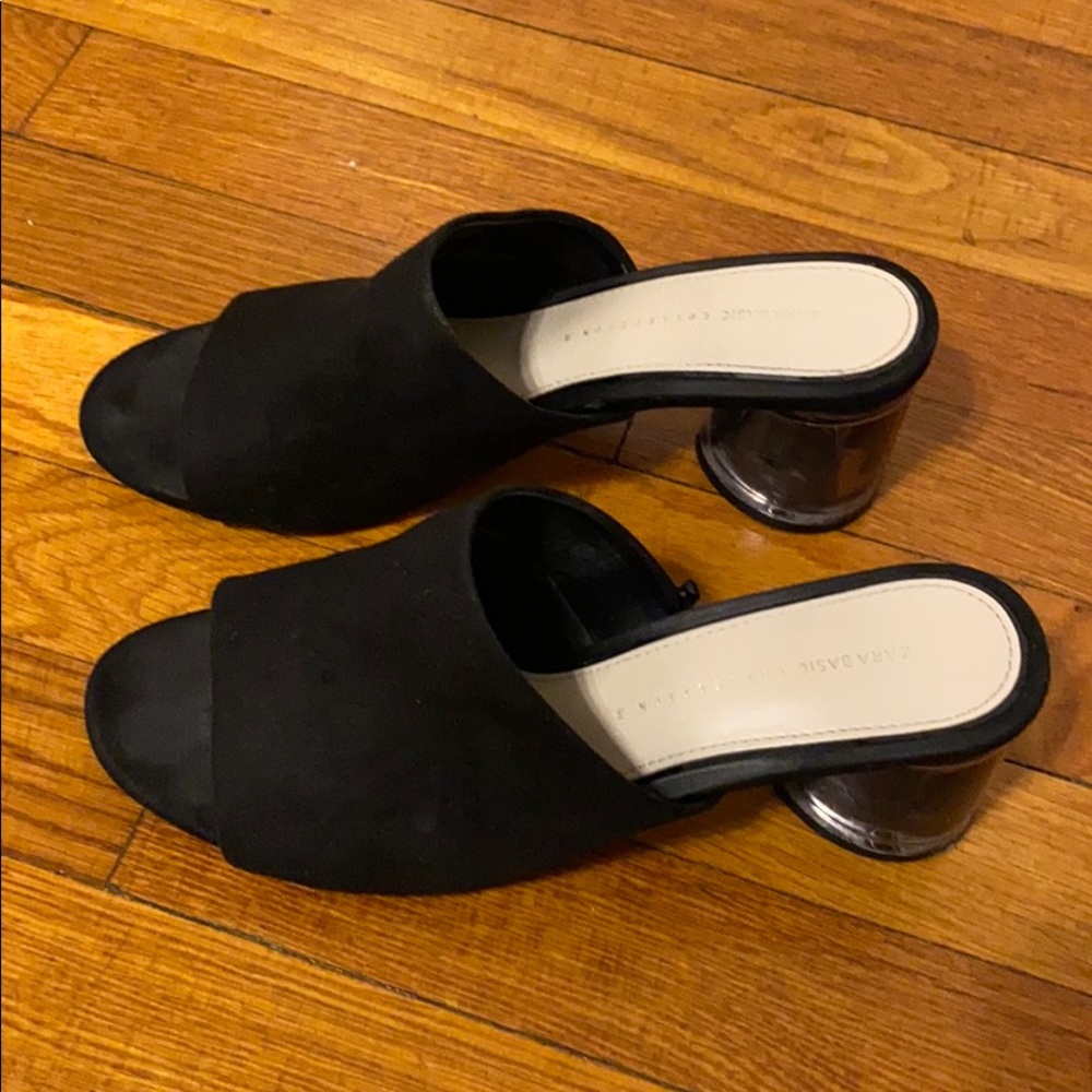ZARA Black Suede Inspired Mule